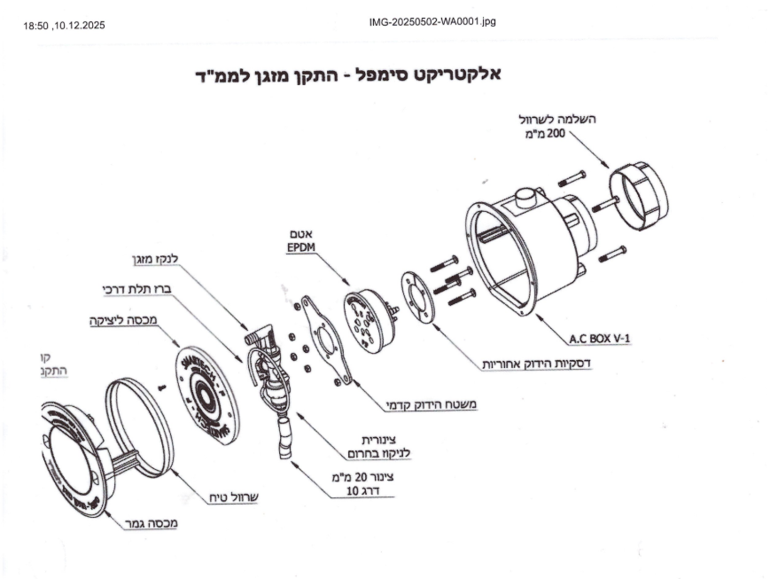 התקן מזגן "סימפל 2" לממ"ד