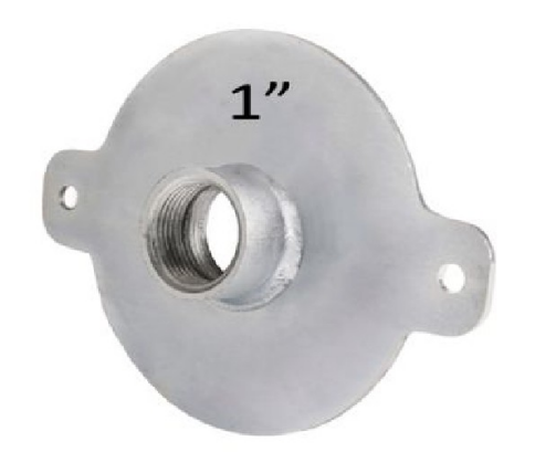 התקן חיבור - בסיס מתכת + מופה לצינור 