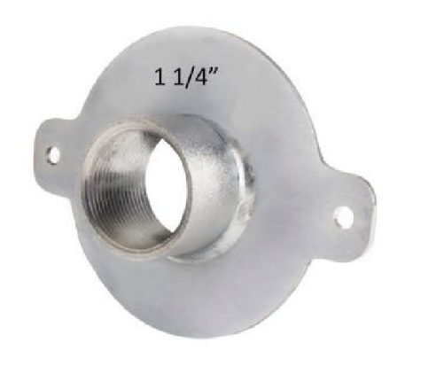 התקן חיבור - בסיס מתכת + מופה לצינור  